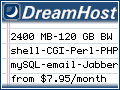 DreamHost -- packages start from $7.95 per month